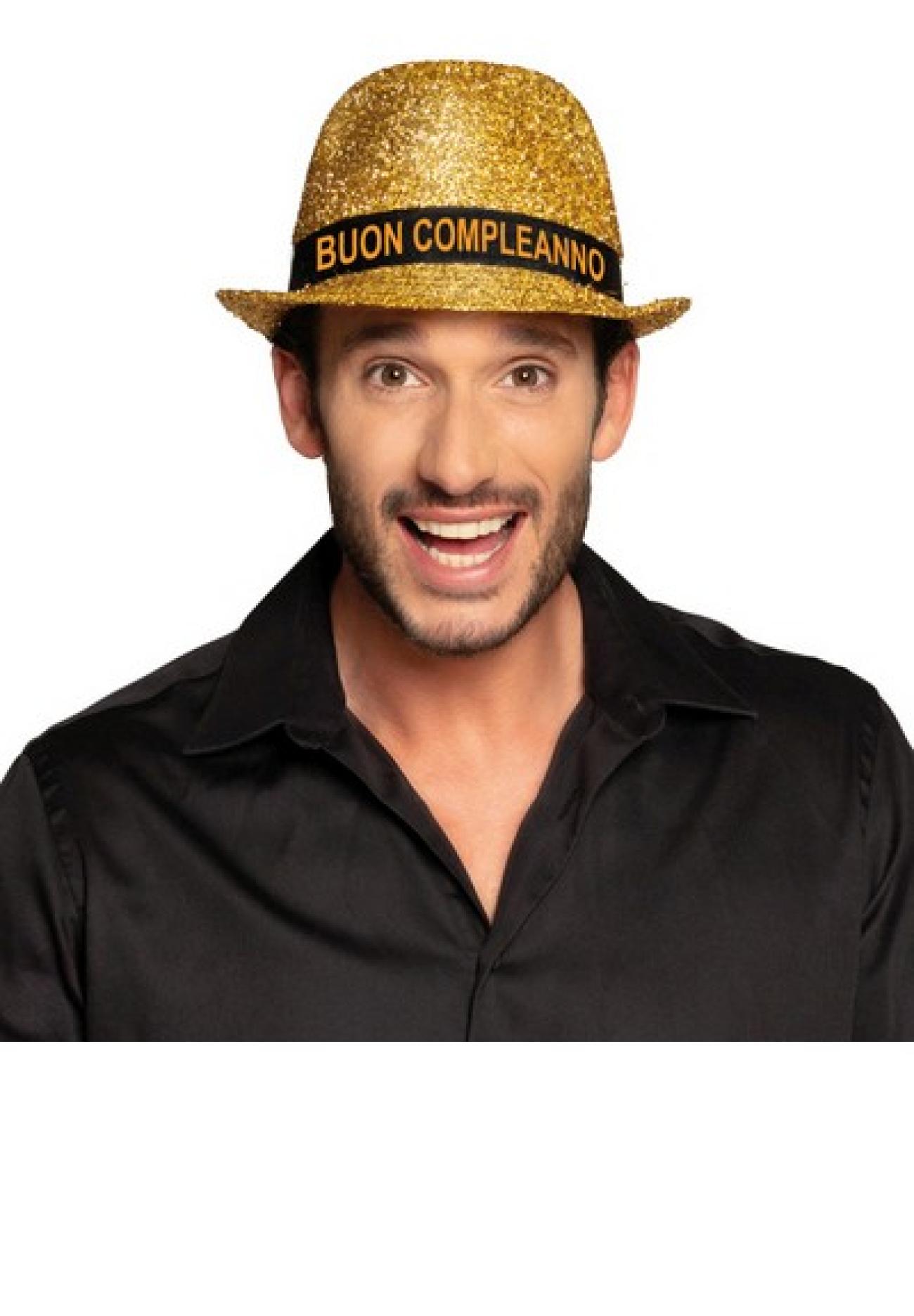 Cappello Buon Compleanno oro