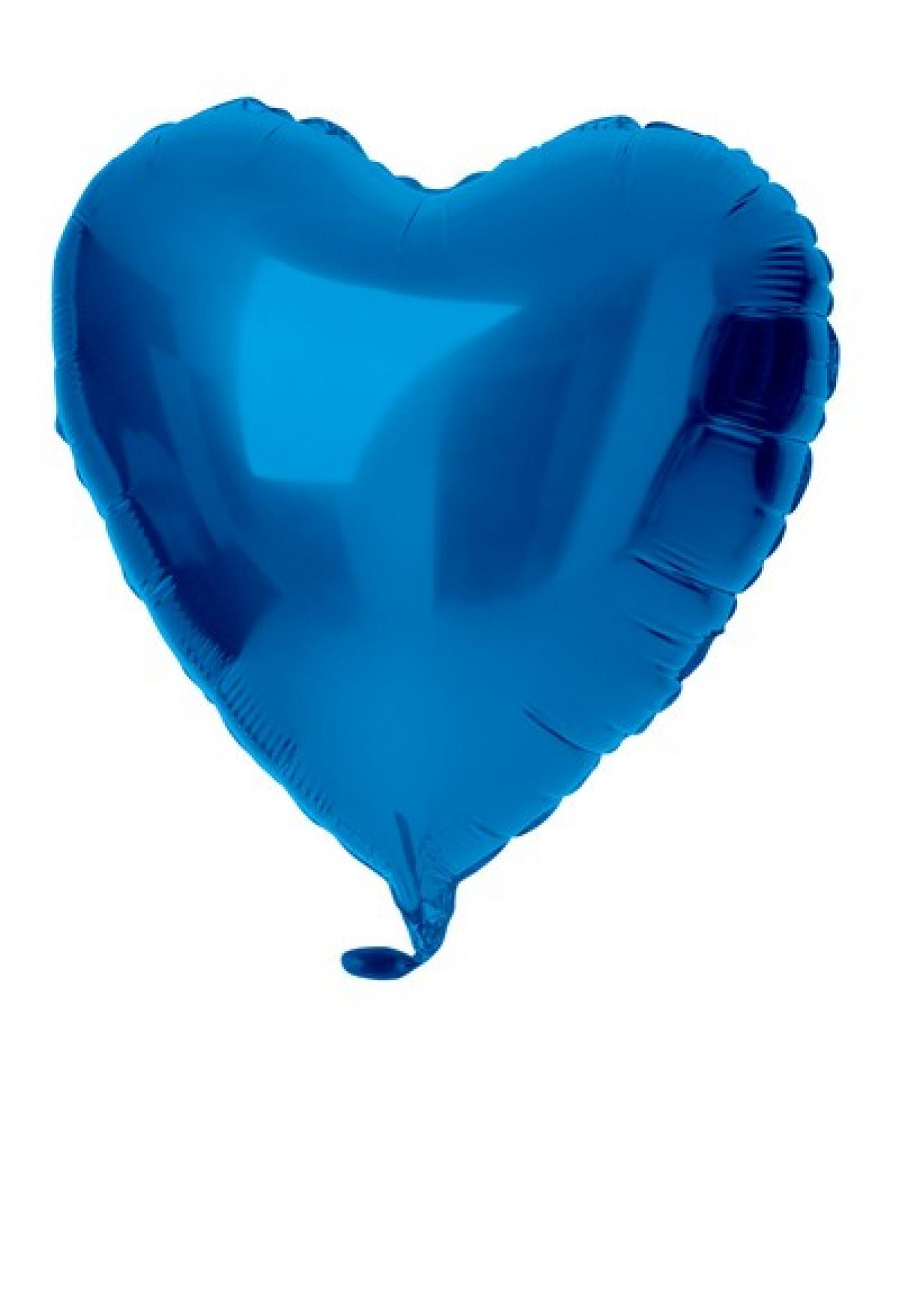 Pallone foil 18" - 45 cm Cuore blu lucido