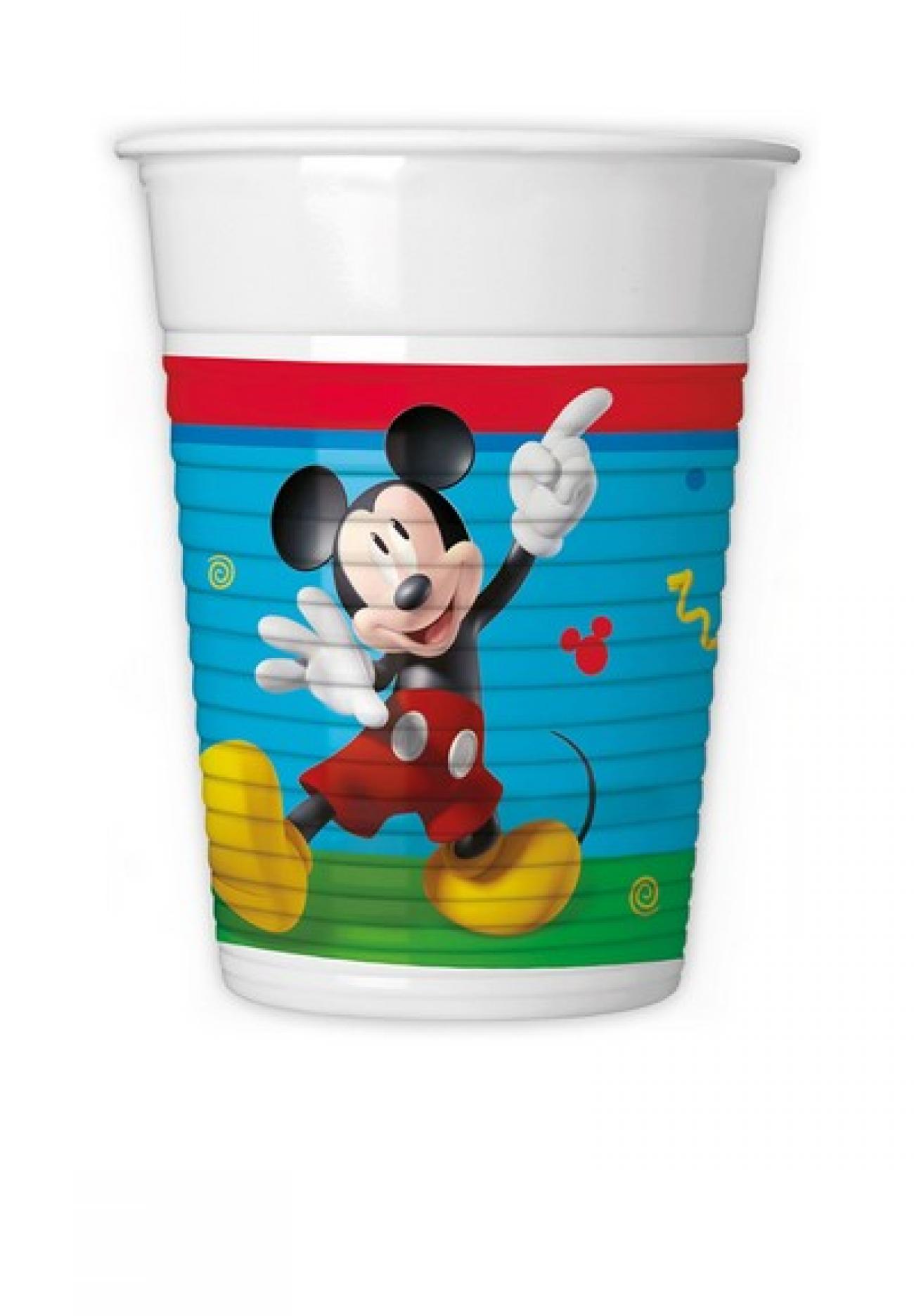 Bicchiere plastica 200 ml MICKEY ROCK THE HOUSE 8 pz