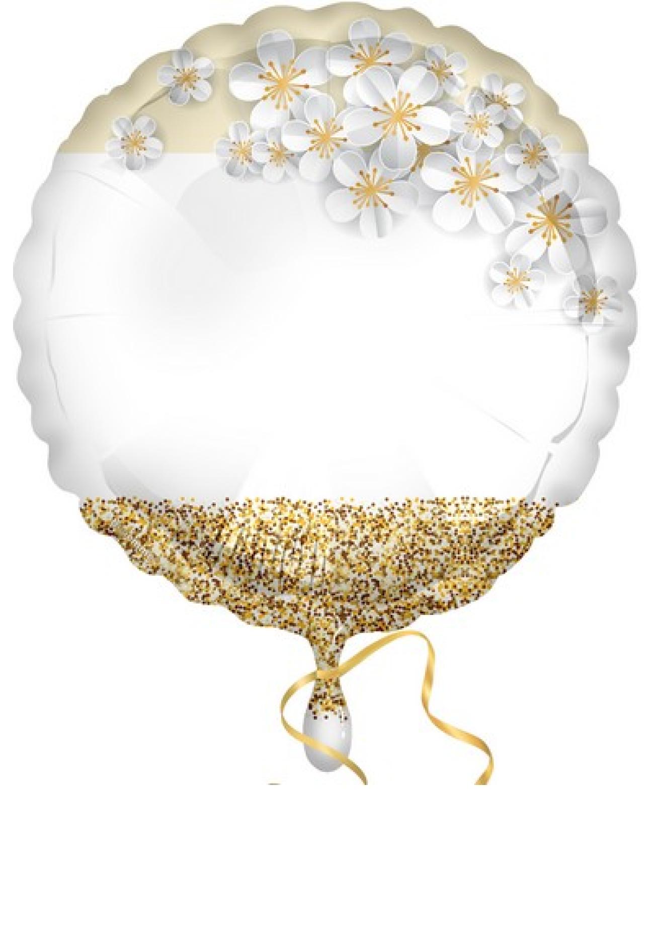 Pallone foil 18" - 45 cm personalizzabile Glitter