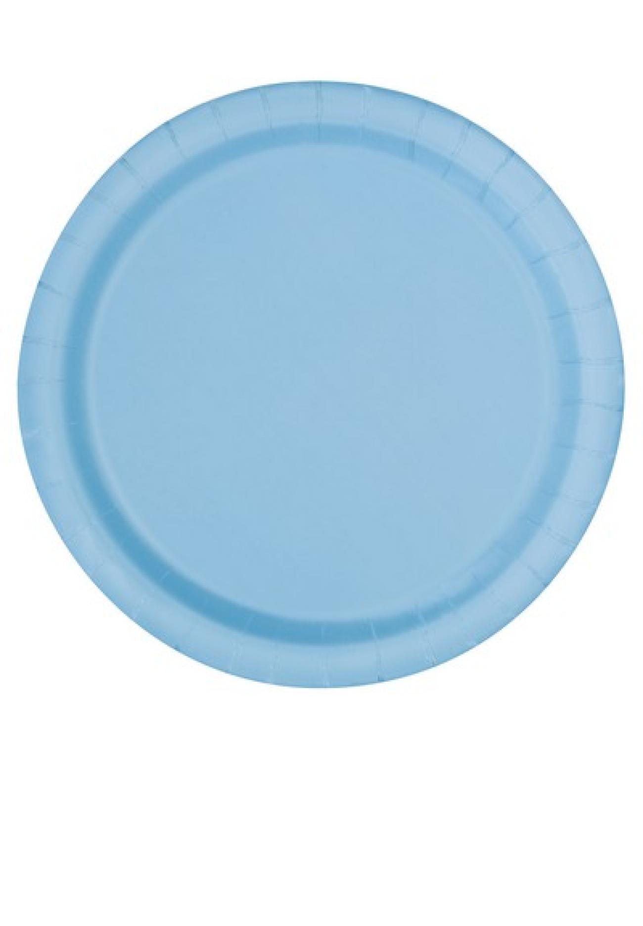 Piatto carta 23 cm Azzurro - 16 pezzi