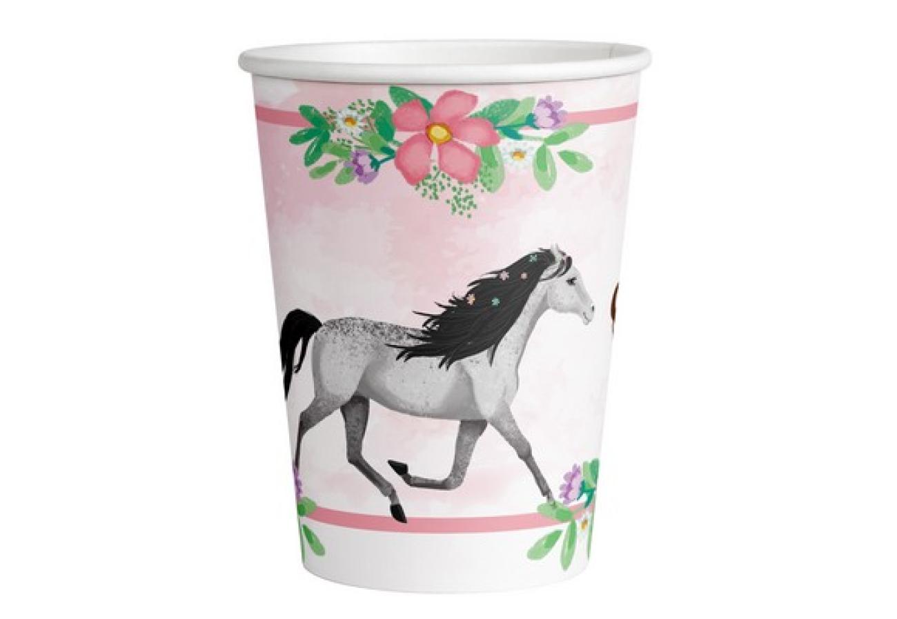 Bicchiere carta 250 ml Cavallo - Beautyful Horses - 8 pezzi