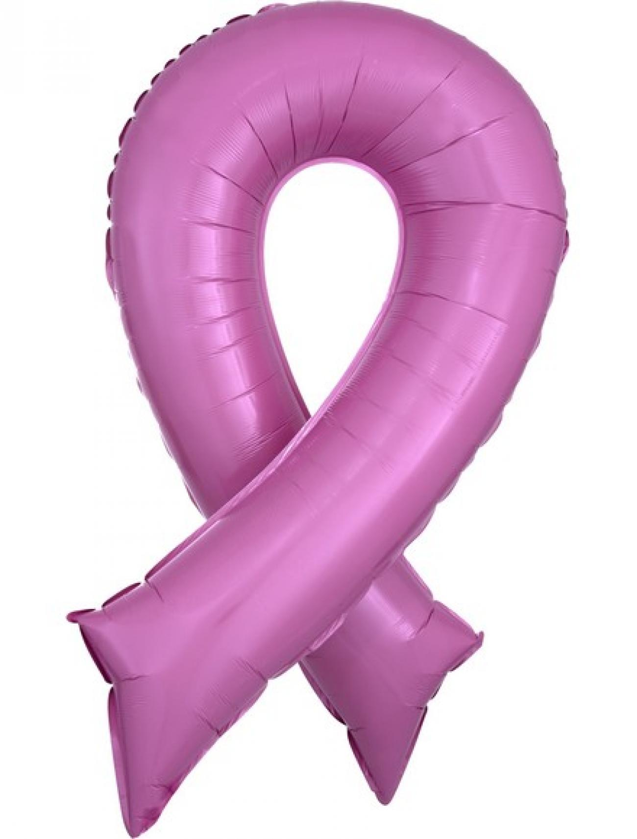 Pallone foil Supershape 51 x 91 cm Pink Ribbon