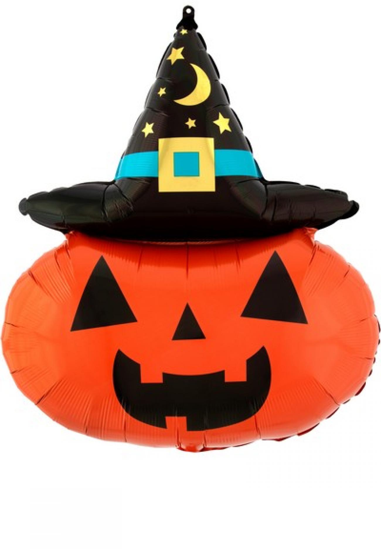 Pallone Foil SuperShape Witchy Pumpkin 63x71cm OCCHIELLO PER APPENDERE