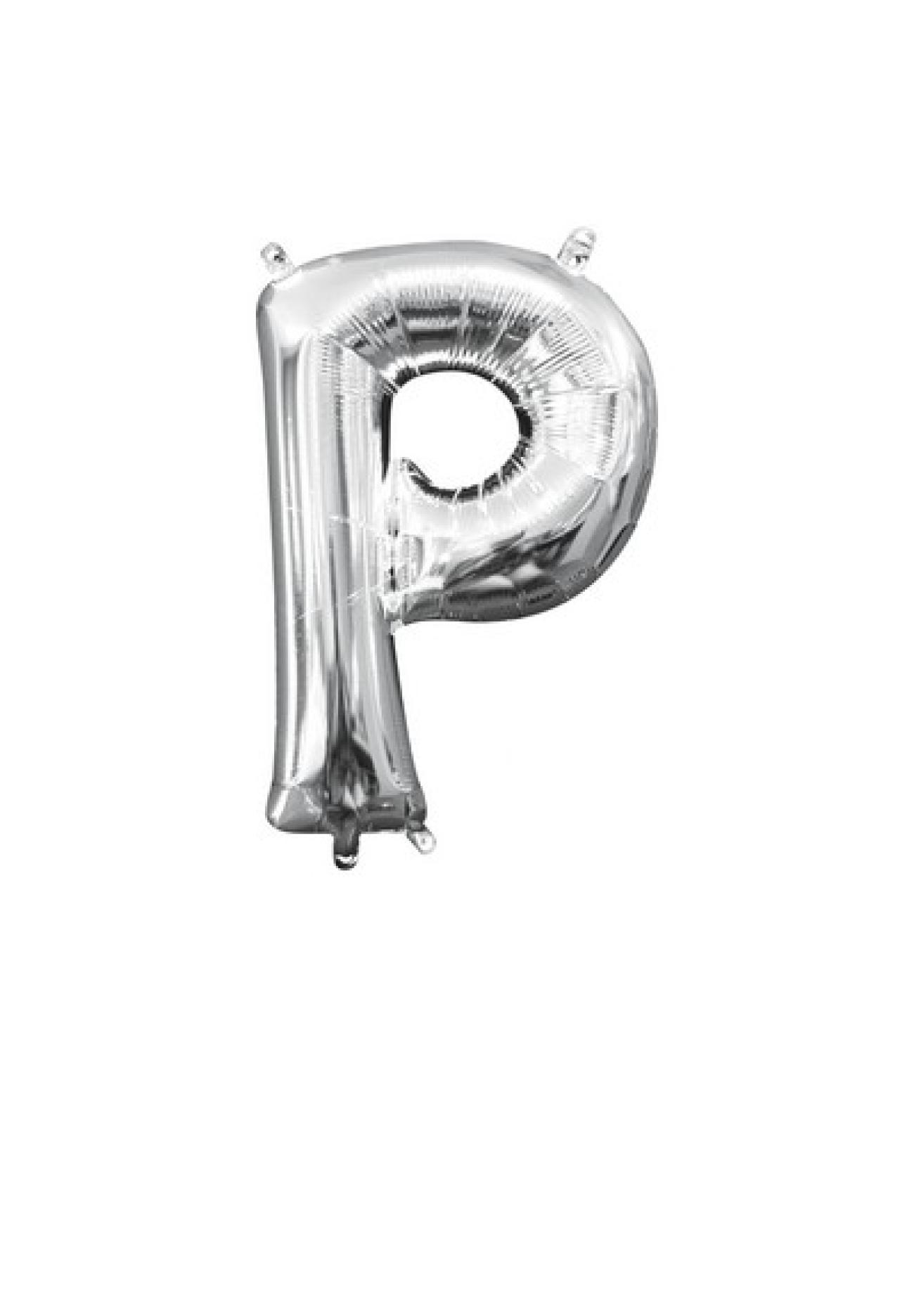 Pallone foil 14" - 36 cm Lettera P Argento