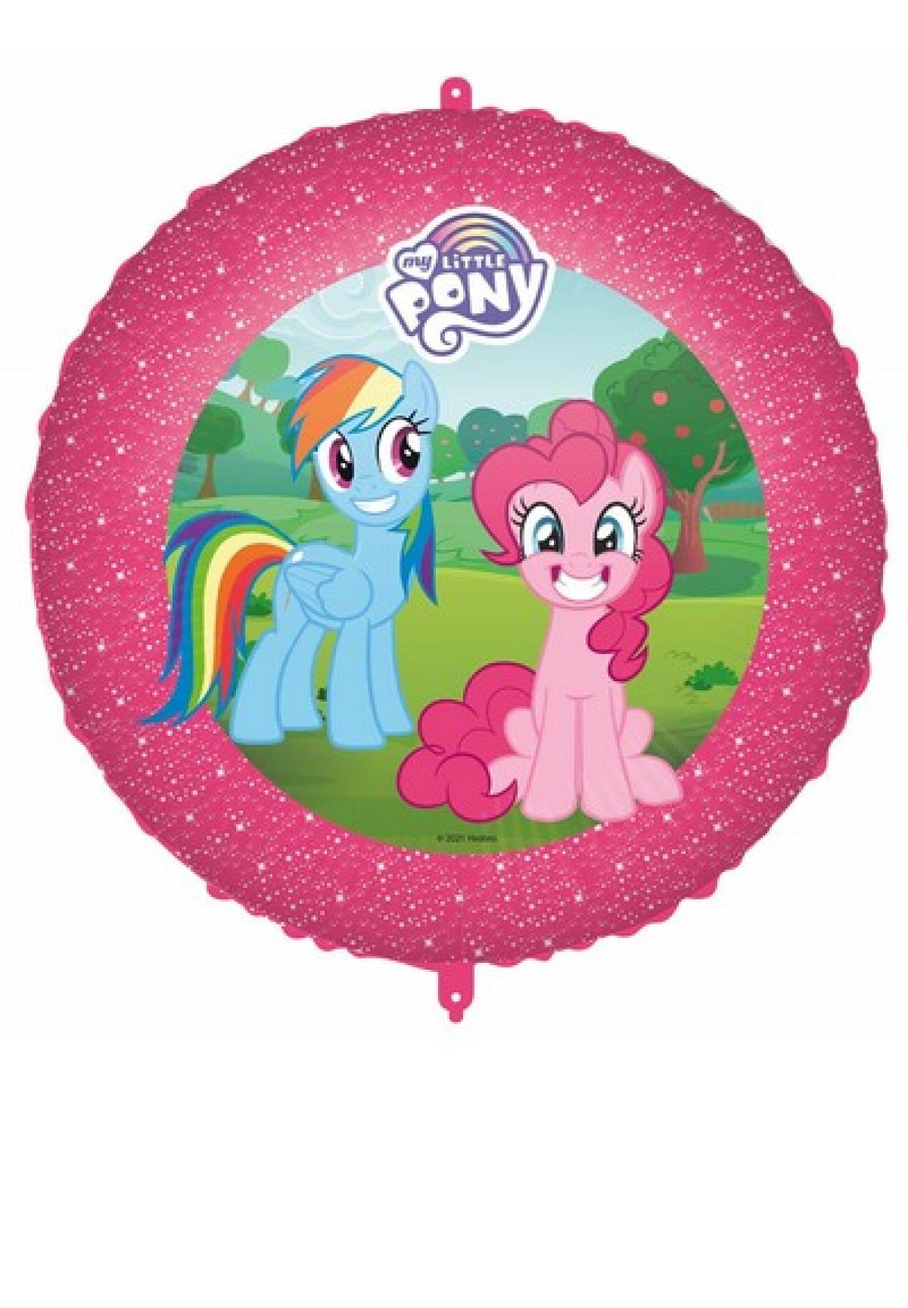 Pallone foil 18" - 45 cm Little Pony con PESETTO e NASTRO