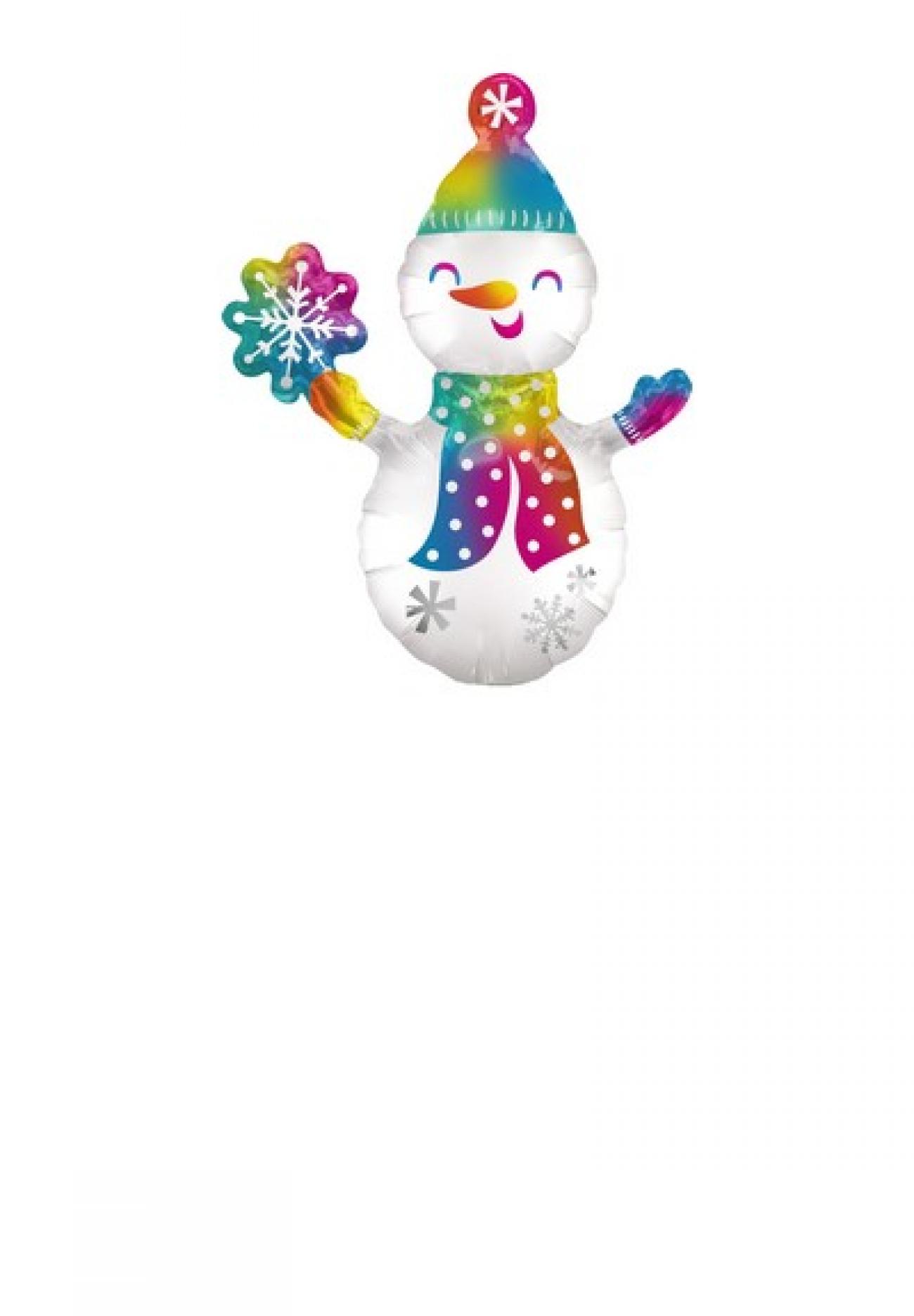 Pallone foil Minishape 25 x 33 cm Satin Infused Snowman