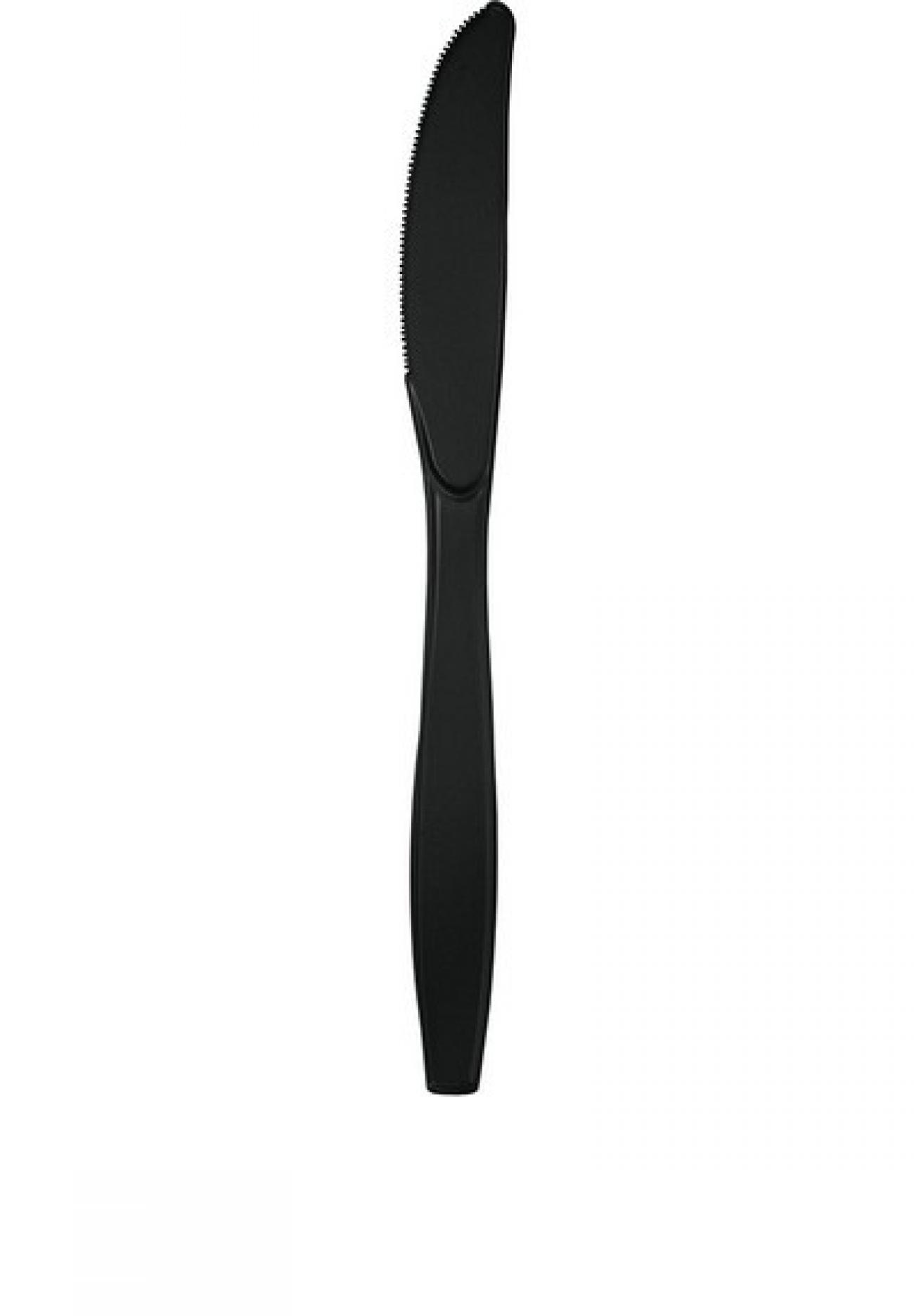 Coltello plastica Nero 24 pz