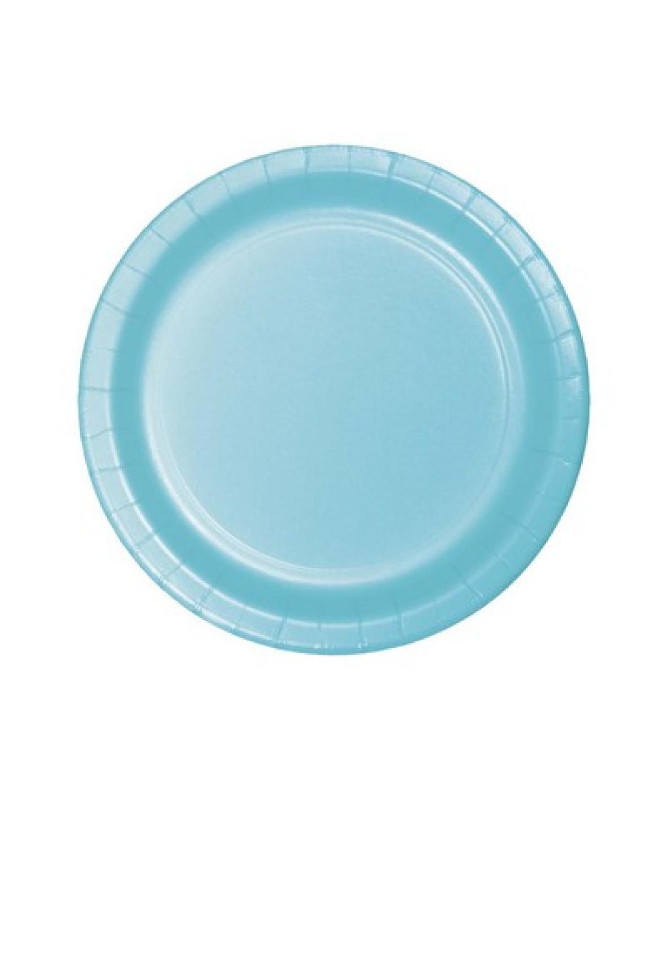 Piatto carta 17 cm, Azzurro Pastello - 24 pezzi