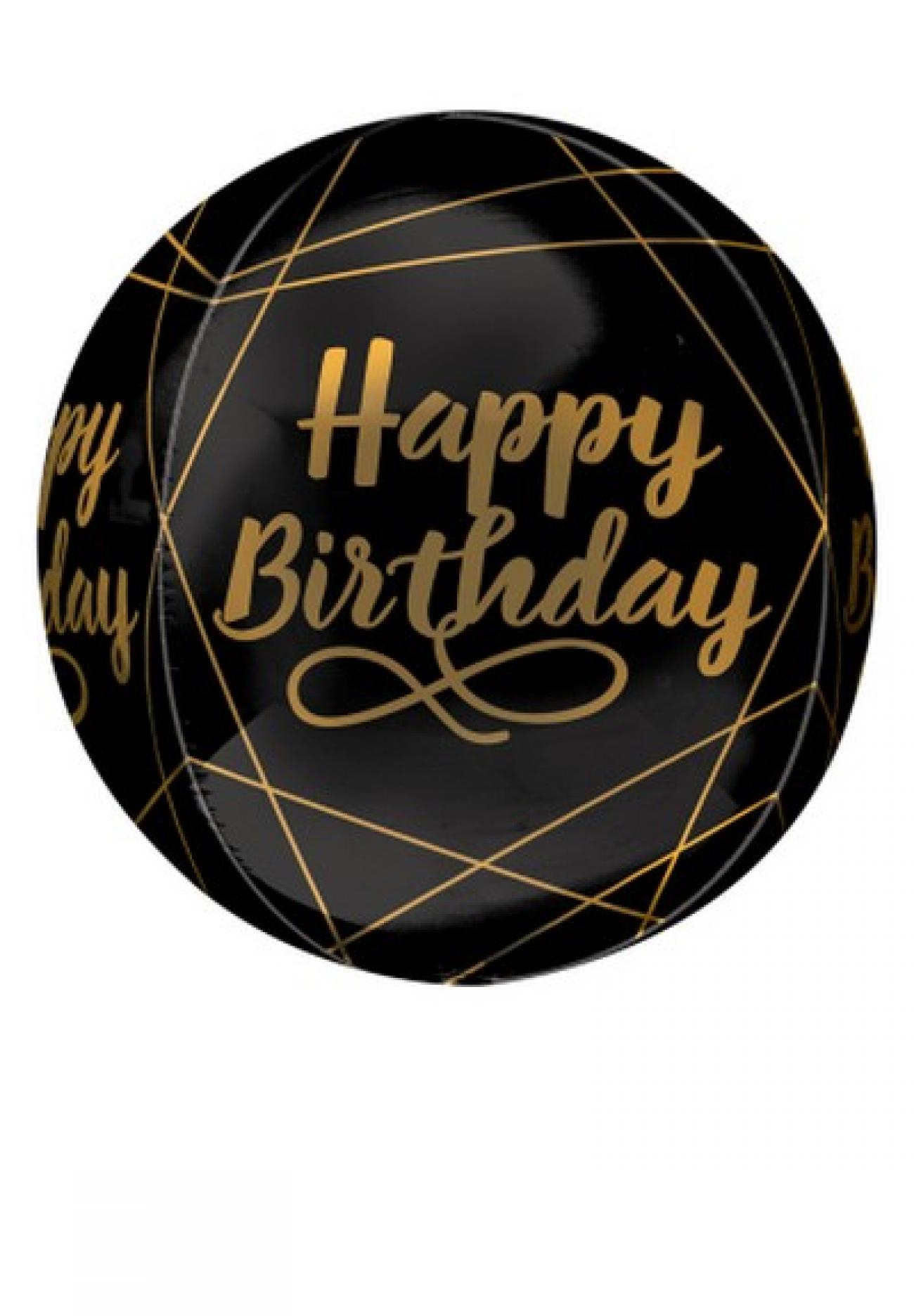 Pallone foil ORBZ 38 x 40 cm Elegant Birthday