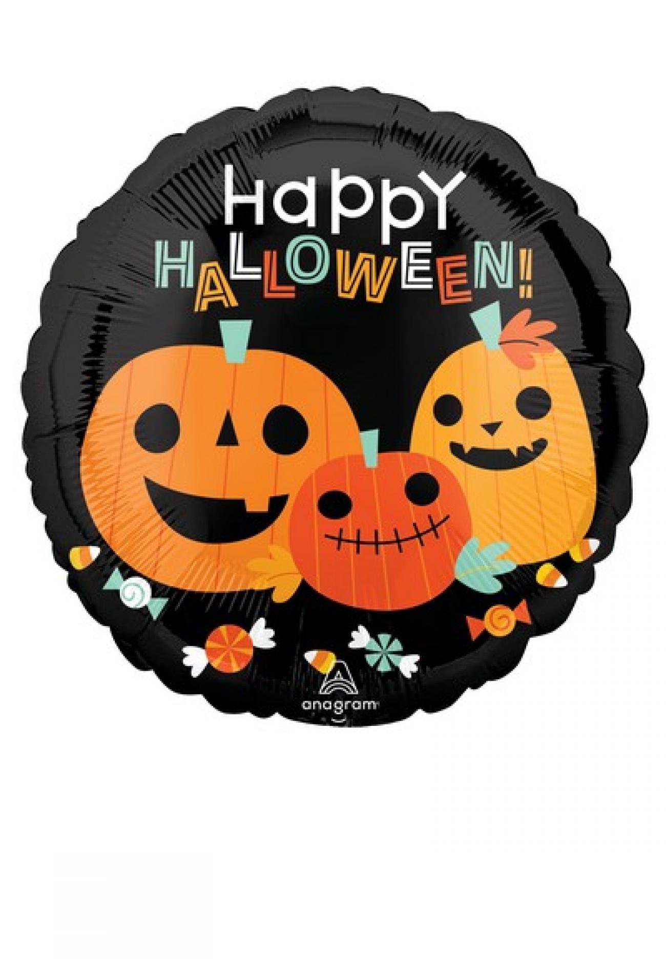 Pallone foil standard 17" - 42 cm Halloween Pumpkins