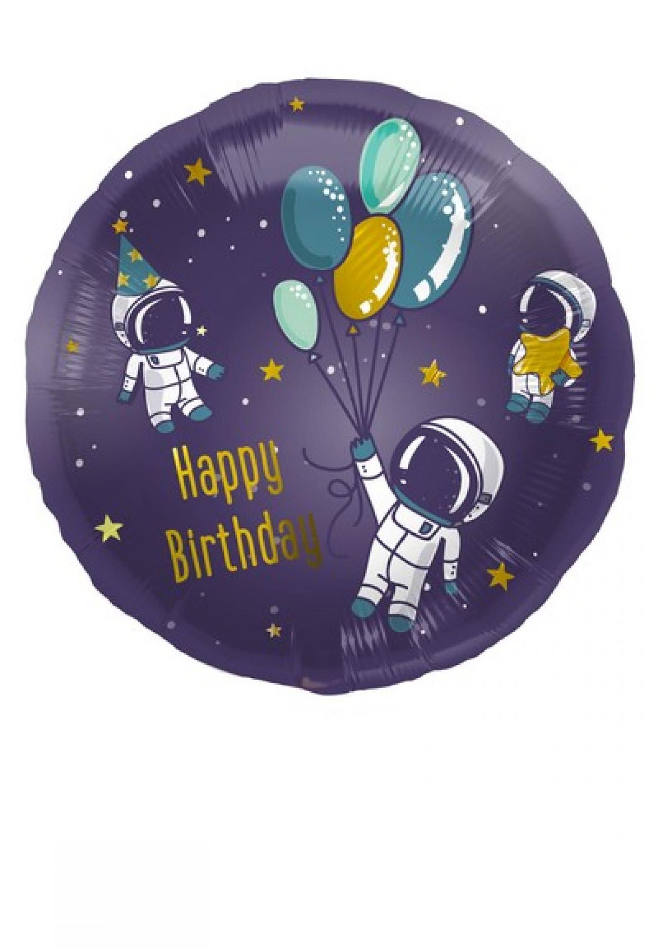 Pallone foil 18" - 45 cm Birthday Space