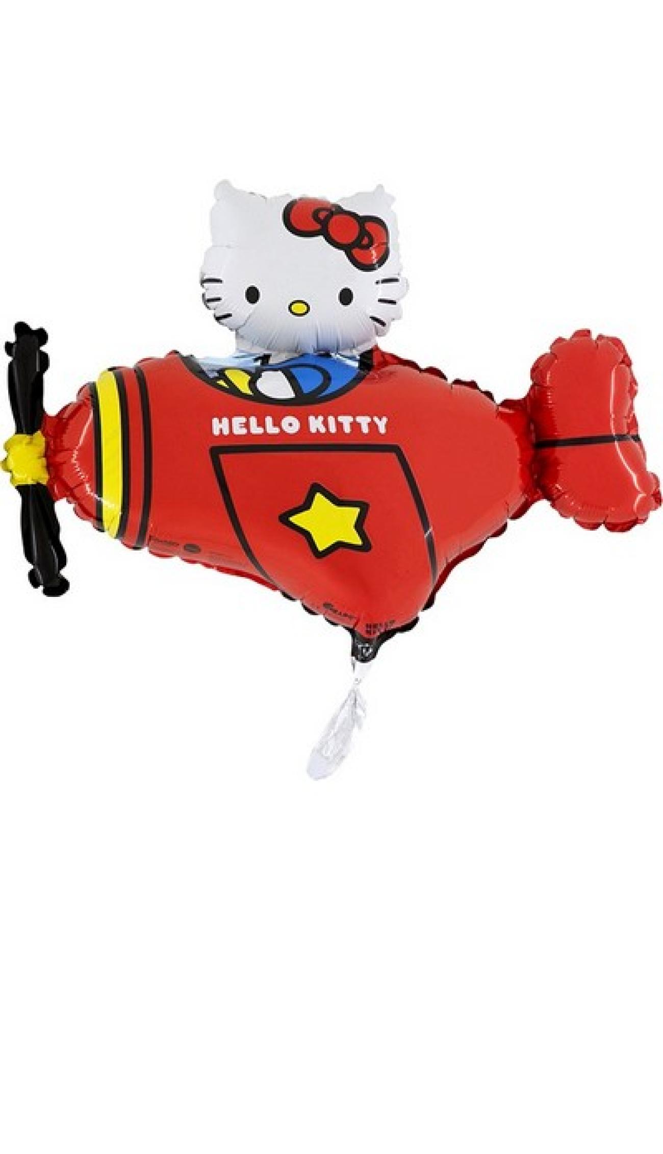 Pallone foil minishape 40 x 25 cm Hello Kitty Airplane Red - SI GONFIA AD ARIA