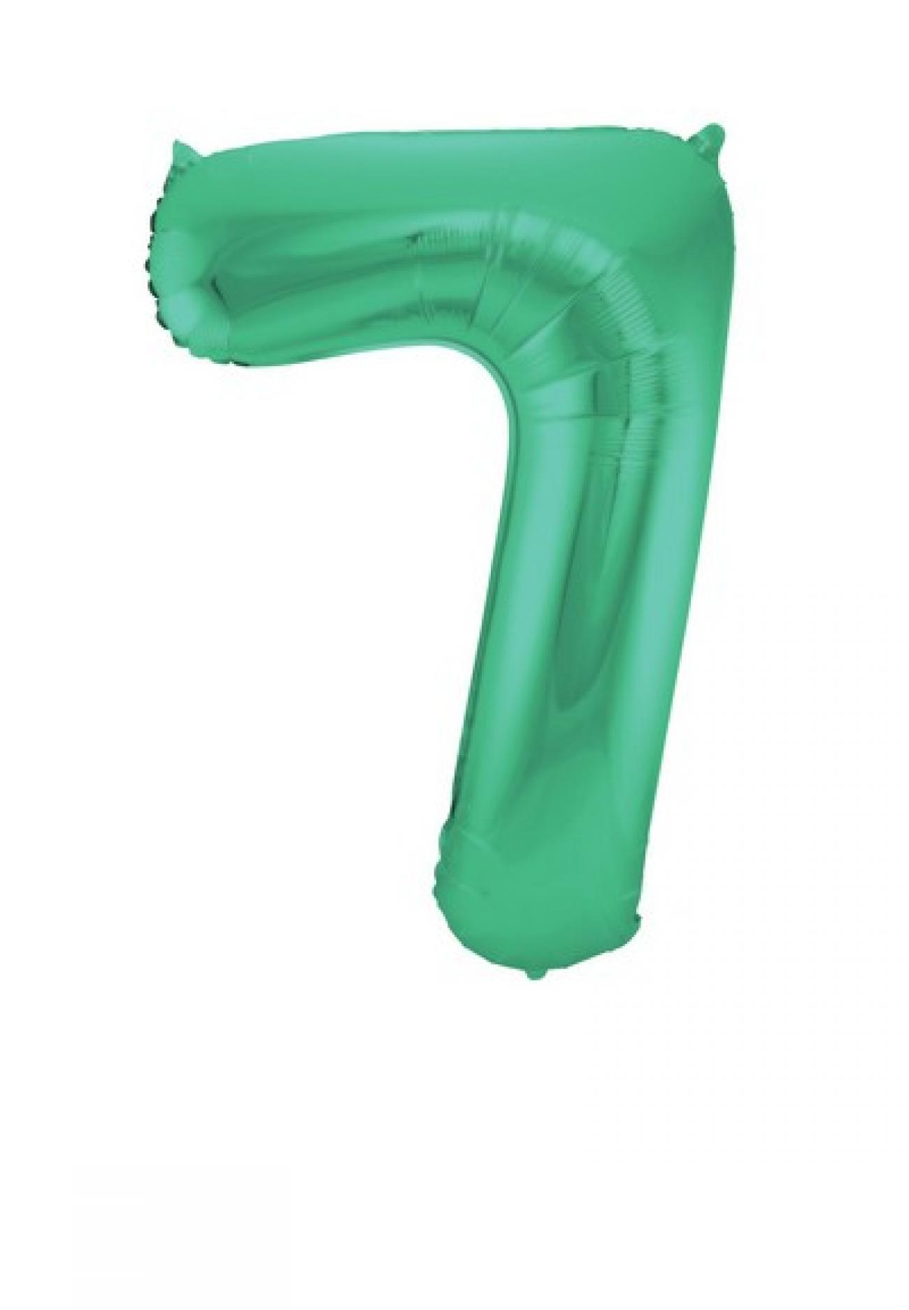 Pallone foil 34" - 86 cm Numero 7 Verde satinato