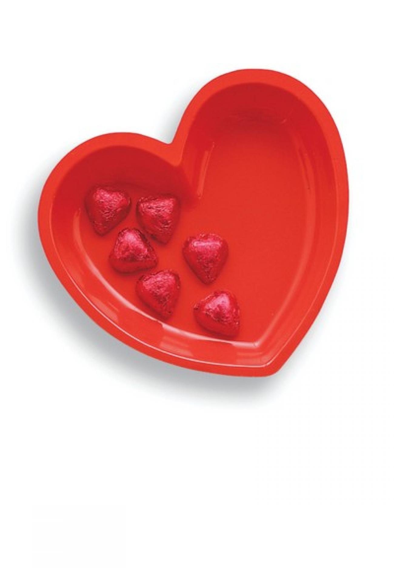 Vassoio plastica cuore 23 cm