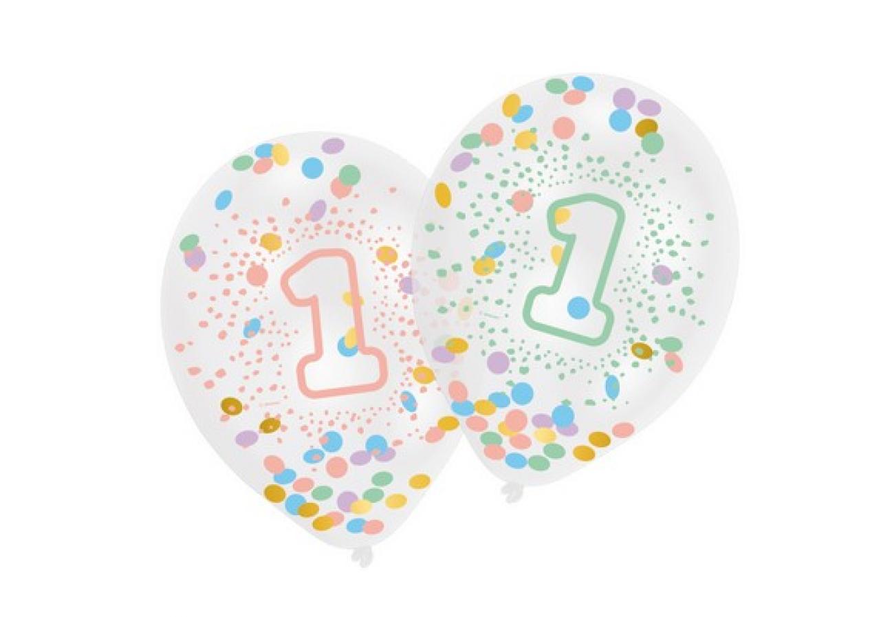 Palloncini 1 compleanno  27cm/11" 6 pz